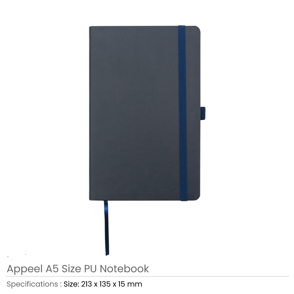Appeel A5 PU Notebooks with Elastic Band Pen Loop Bookmark - Image 8