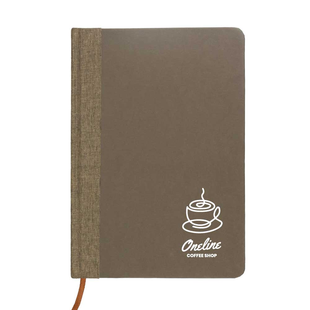 A5 Coffee Material Notebooks | 96 sheets & Page Marker - Image 2