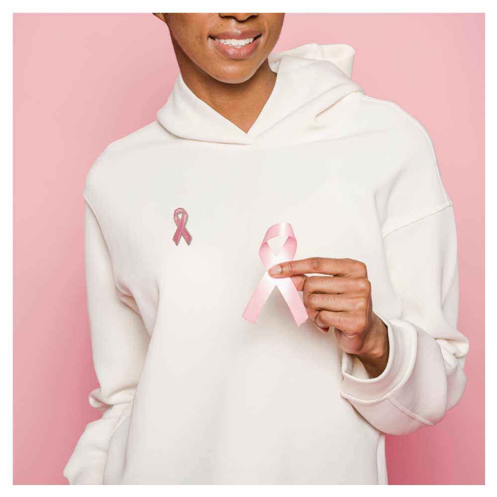 Breast Cancer Awareness Badges with Pin / Gold Magnet - Image 3