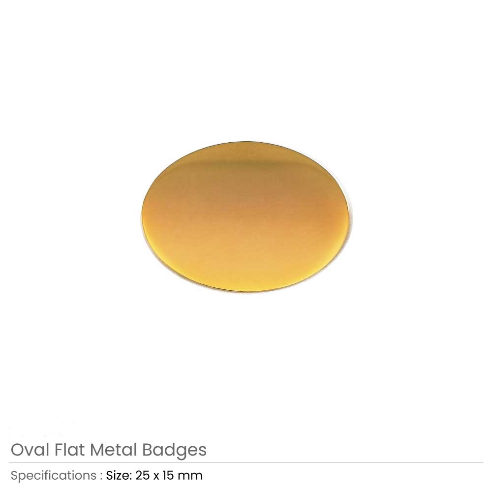 Oval Flat Metal Badges - Image 4