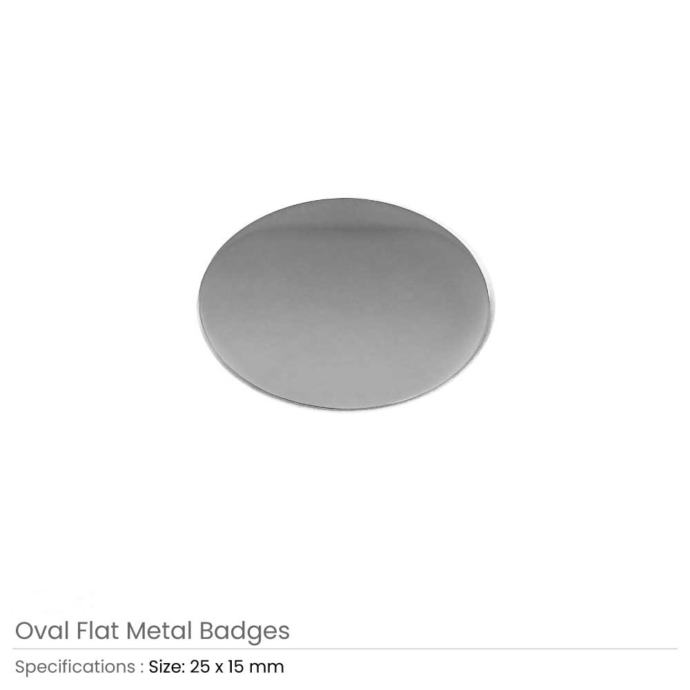 Oval Flat Metal Badges - Image 3