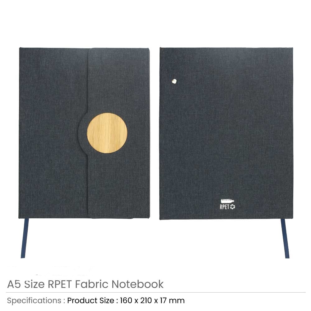 A5 RPET Notebooks with Bamboo & Magnetic Closure - Image 3