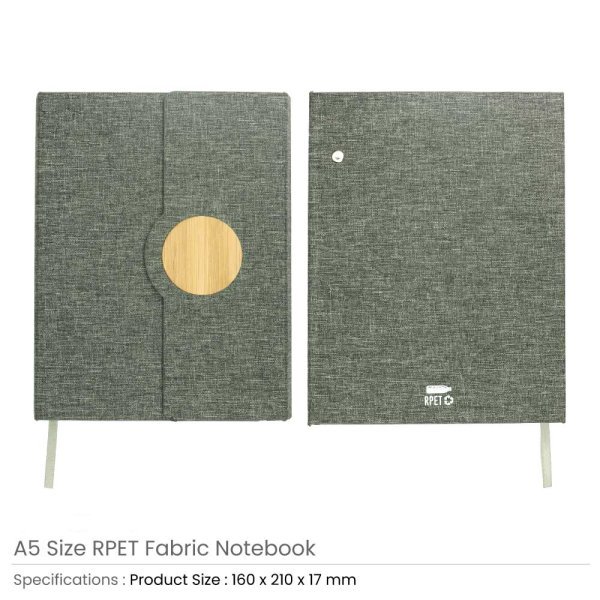 A5 RPET Notebooks with Bamboo & Magnetic Closure - Image 4