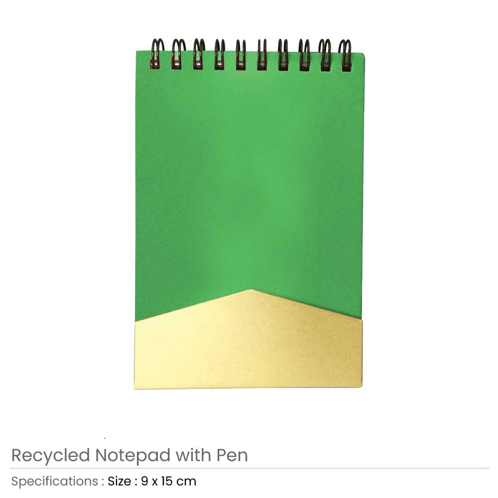 Recycled Notepad with Pen - Image 7