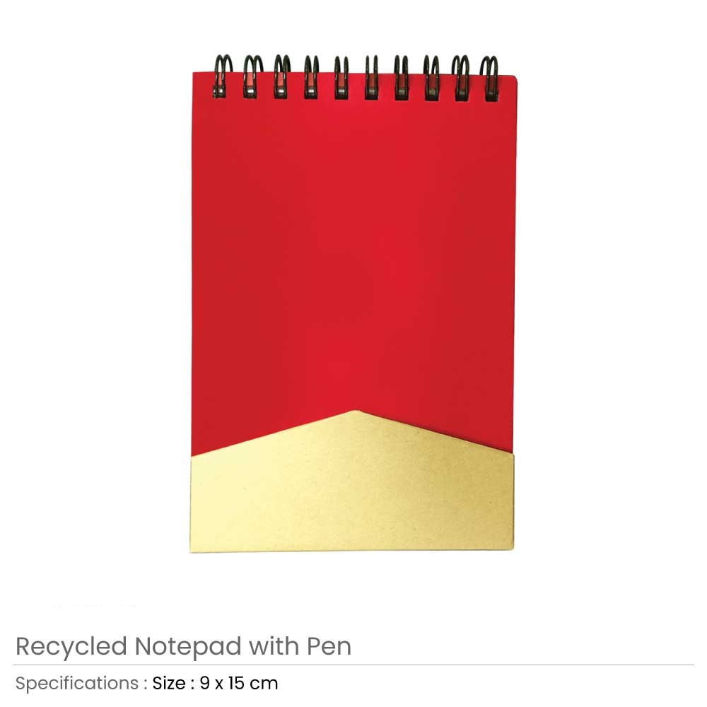 Recycled Notepad with Pen - Image 4