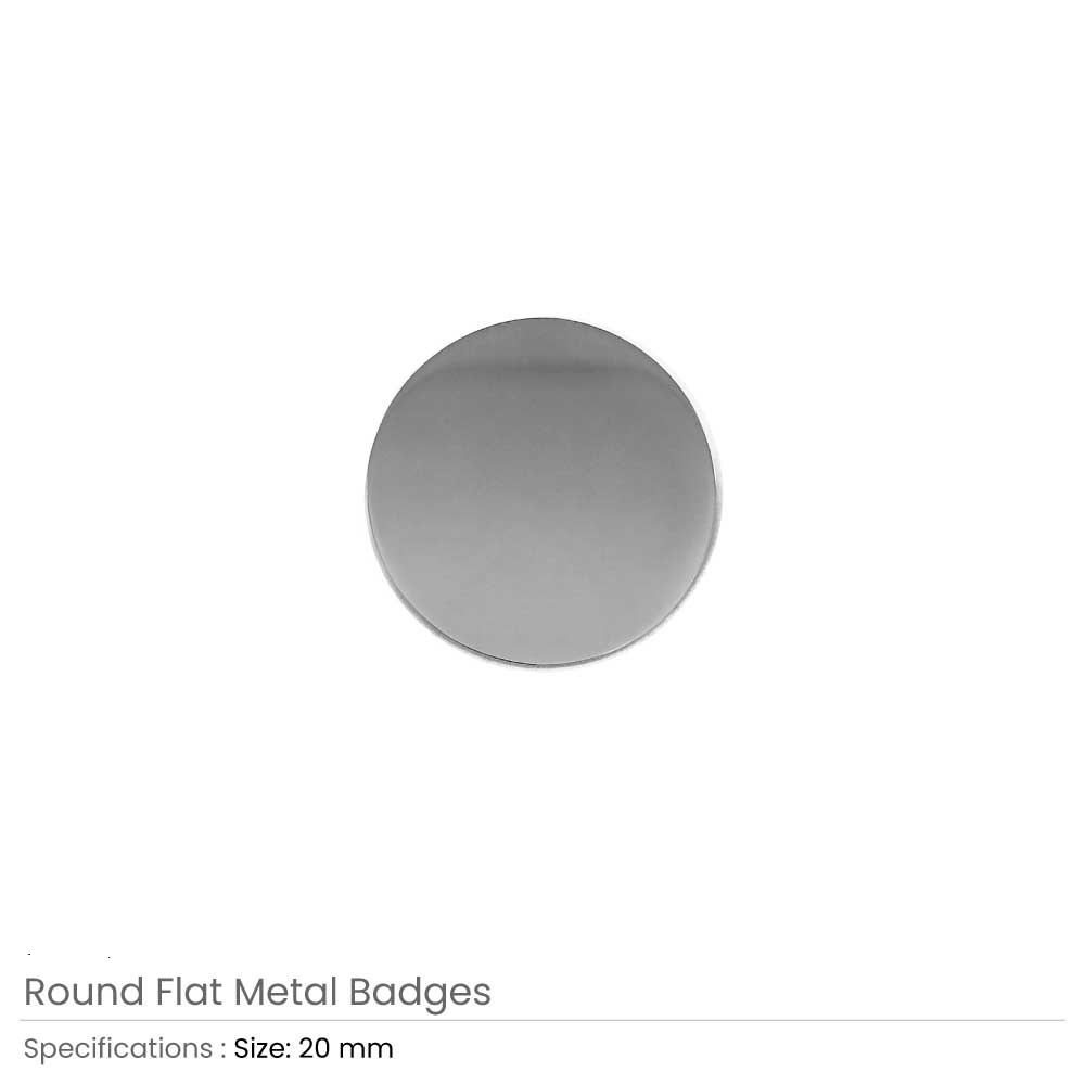 Round Flat Metal Badges 20mm, Gold and Silver Colors - Image 4