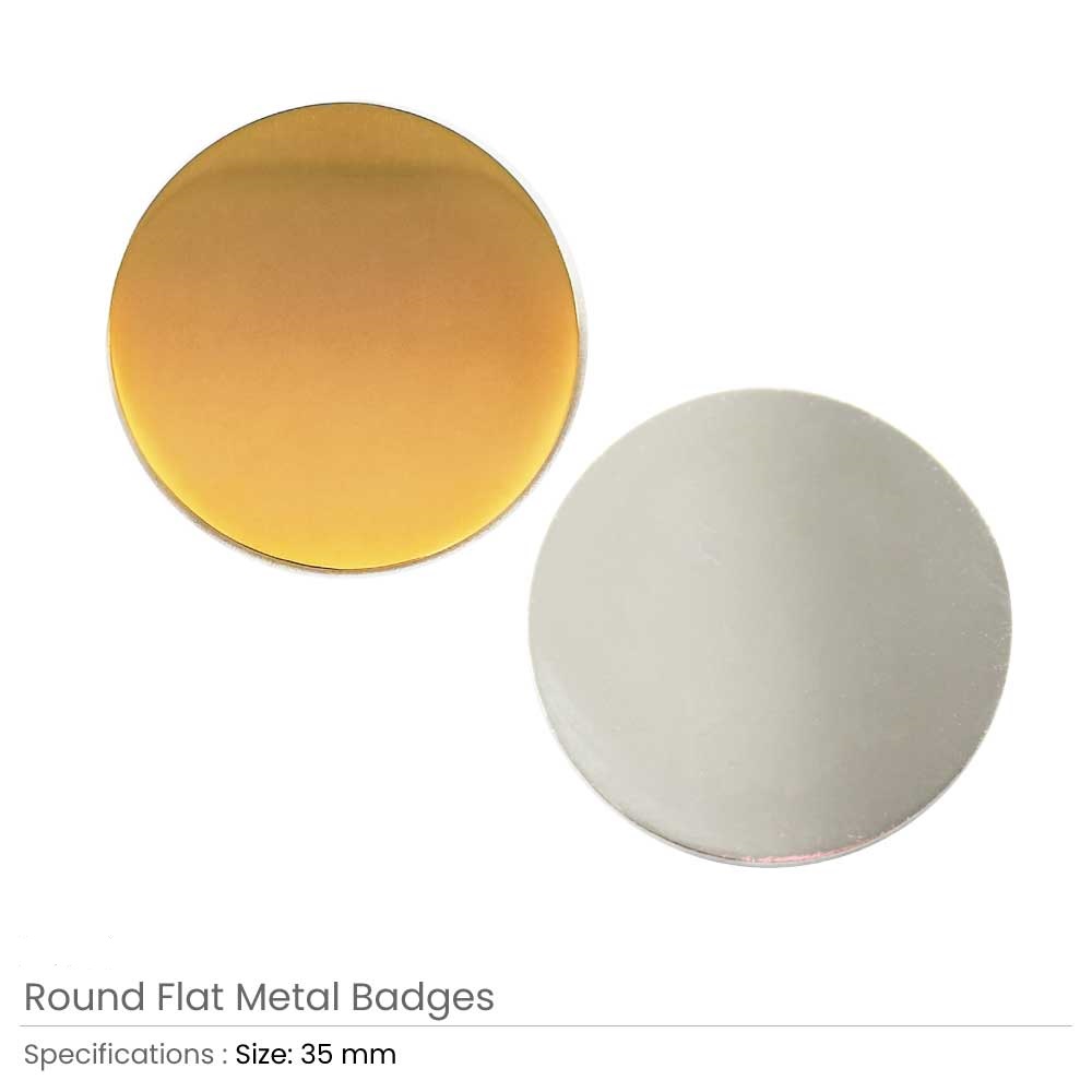 Round Flat Metal Badges 35mm - Image 3
