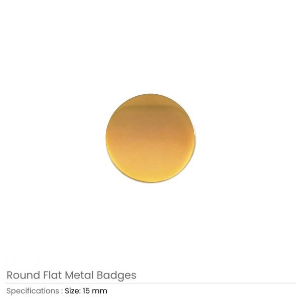 Round Flat Metal Badges 15mm - Image 4