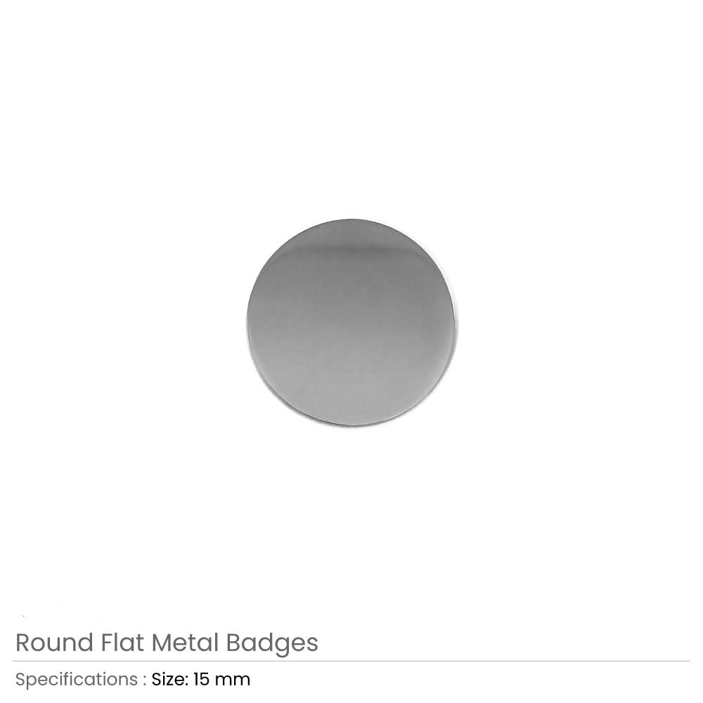 Round Flat Metal Badges 15mm - Image 3