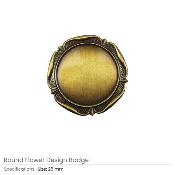 Round Flower Design Logo Badges - Image 6