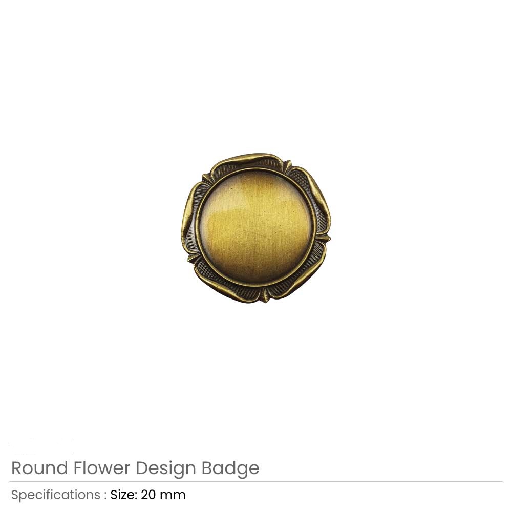 Round Flower Design Logo Badges - Image 5