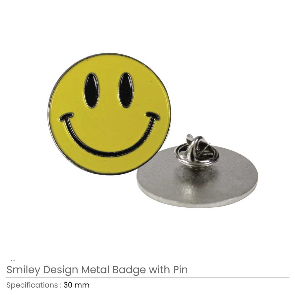 Smiley Metal Badges - Image 3