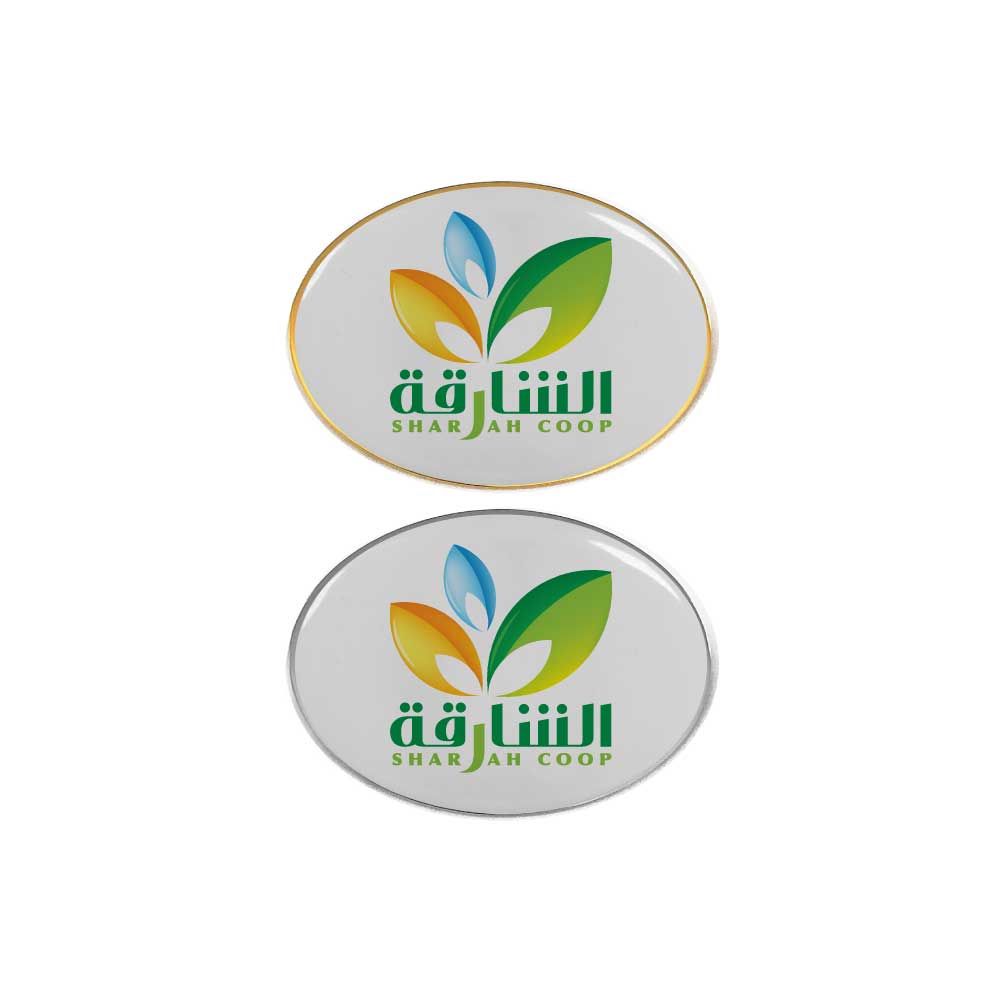 Oval Flat Metal Badges - Image 2