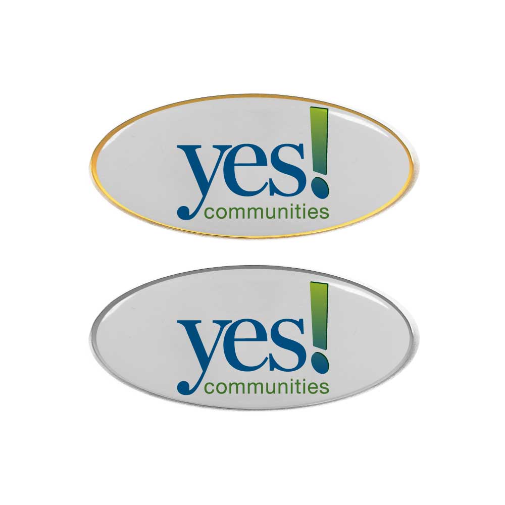 Oval Flat Metal Badges - Image 2