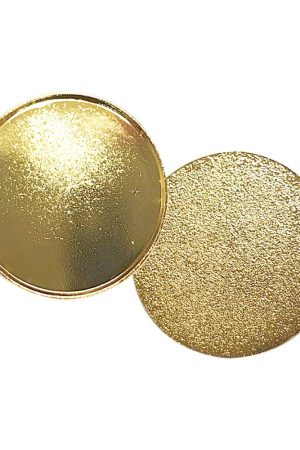 Gold Round Metal Badges