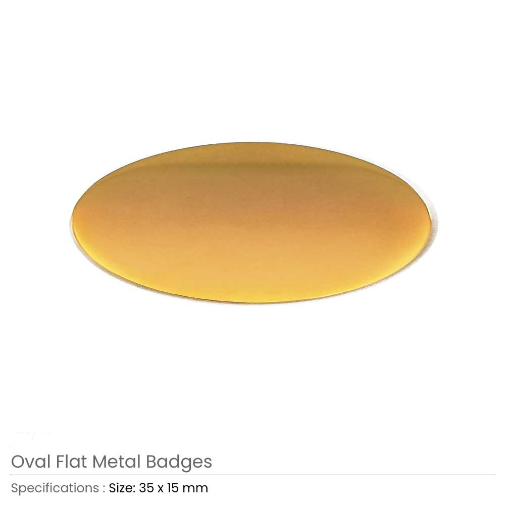 Oval Flat Metal Badges - Image 4