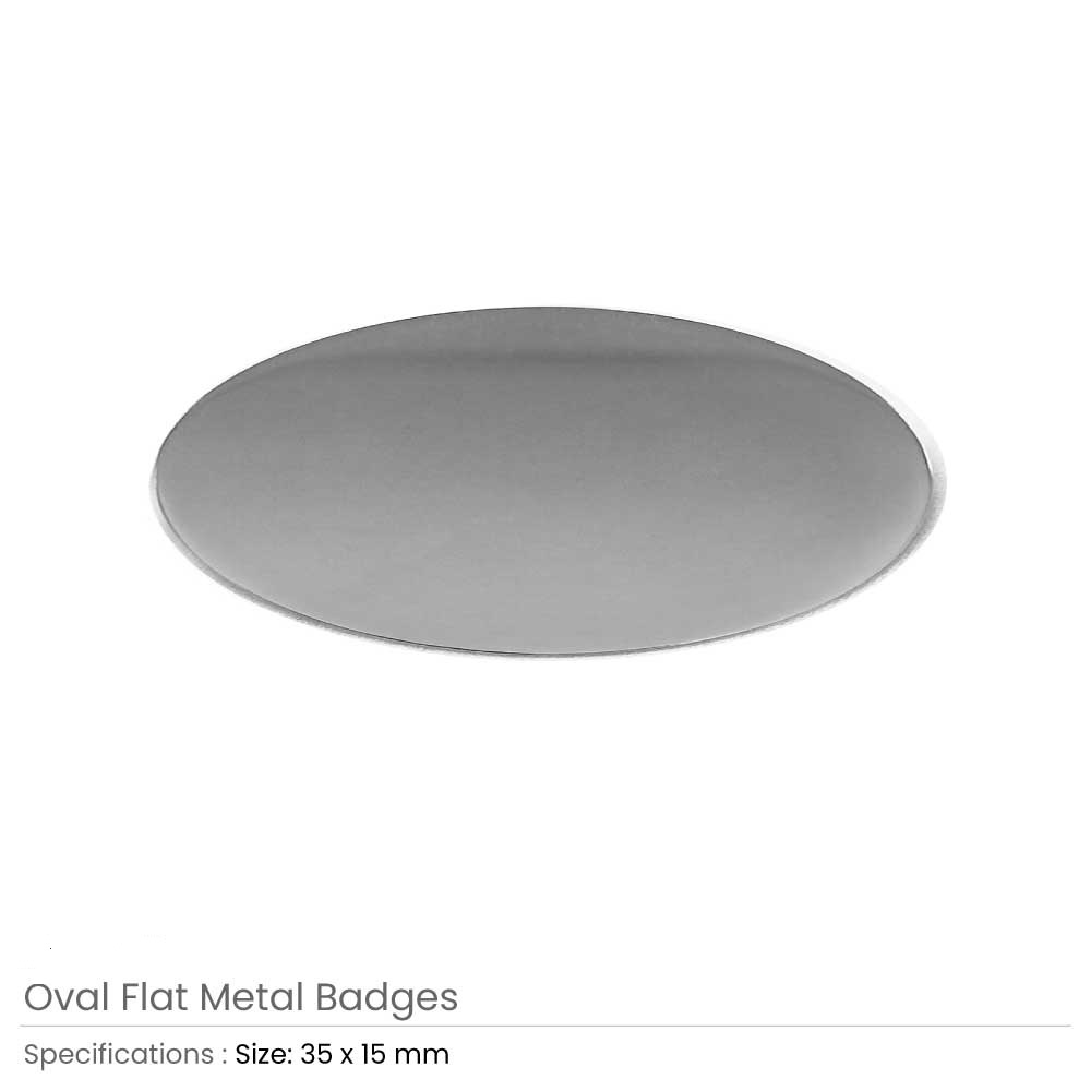 Oval Flat Metal Badges - Image 3