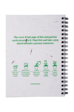 Plantable Notepads B6 with Seed Covers & Spiral Binding