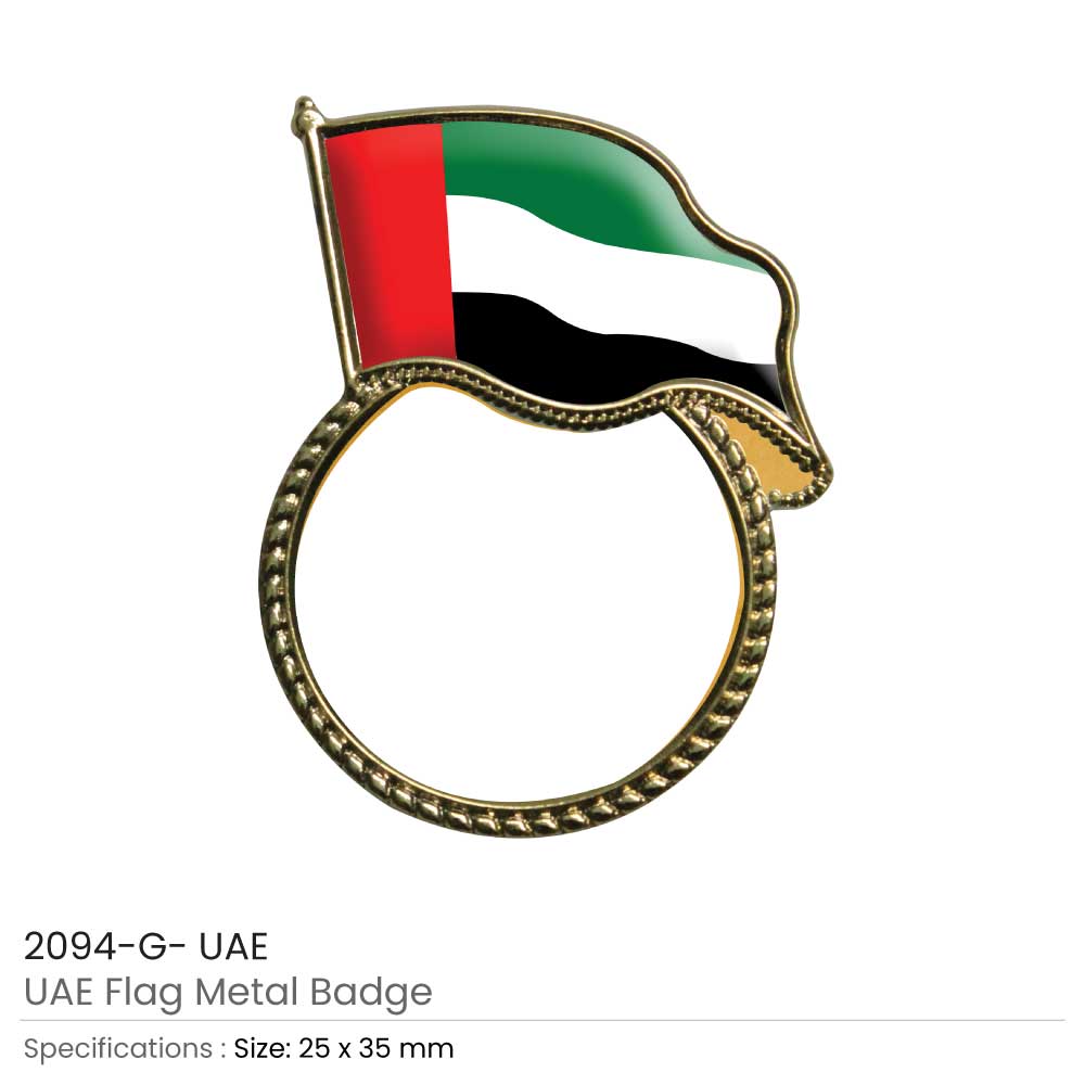 UAE Flag Metal Badges - Image 4