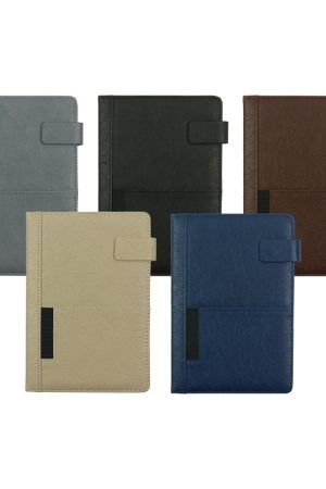 Dorniel A5 PU Notebooks with Front Pocket & Magnetic Flap