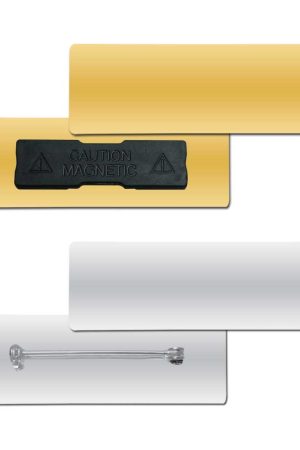 Shiny Gold and Silver Plated Badges