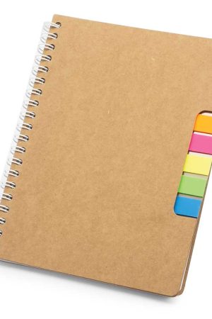 Spiral Notebook with Sticky Note and Pen