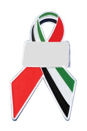 UAE Flag Ribbon Metal Badges