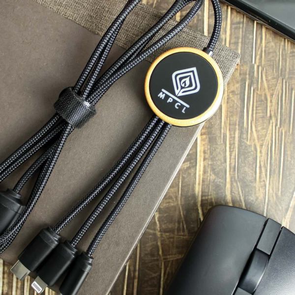 3-in-1 Multi-Charging Cable 100 cm with Light-up Logo - Image 3