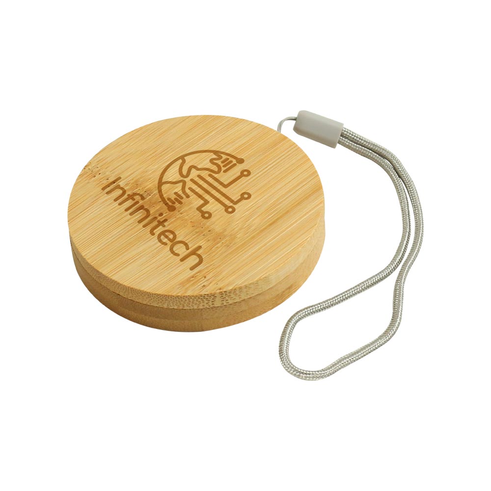 Multi-Charging Cable Set in Round Bamboo Case - Image 2