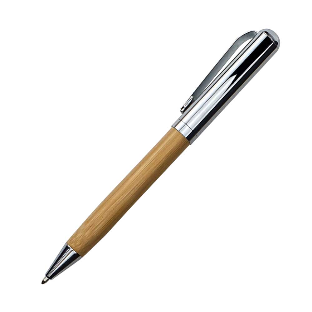 Chrome and Bamboo Metal Pens