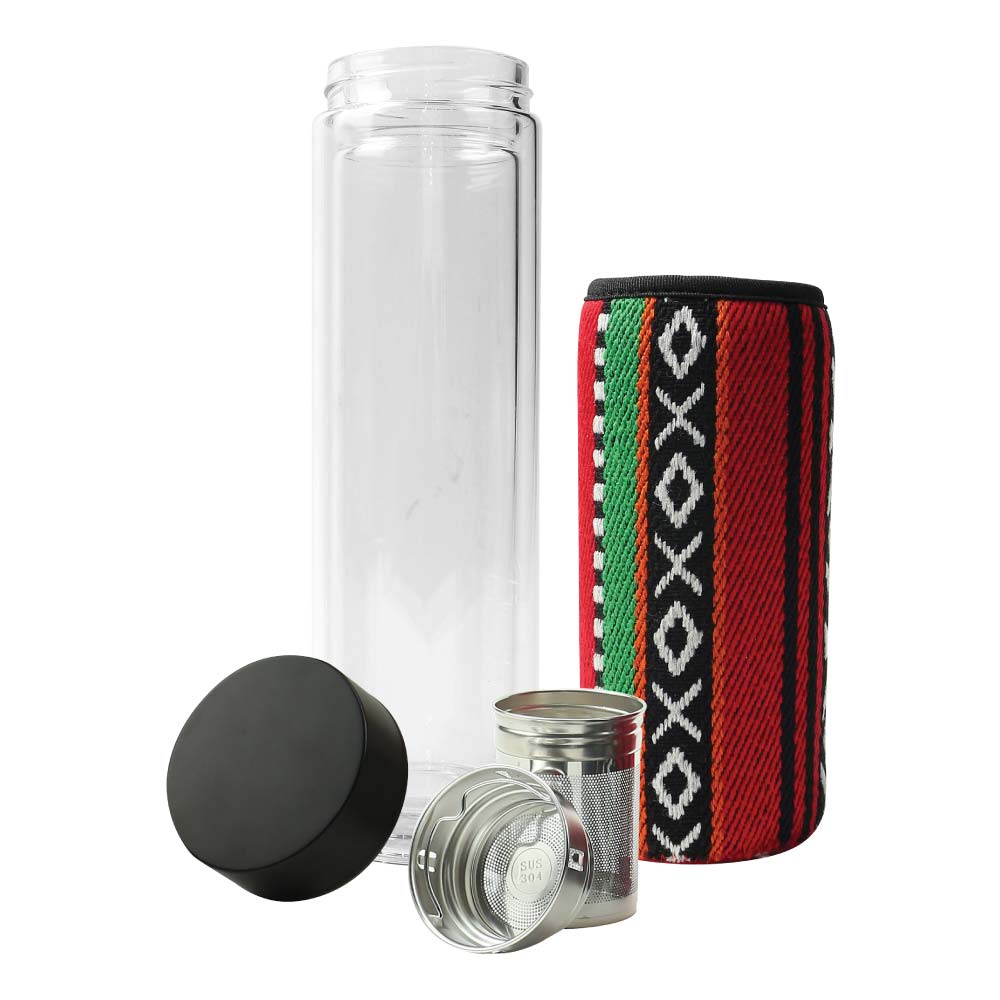 Double Wall Glass Bottles with SADU Sleeve 500ml - Image 2