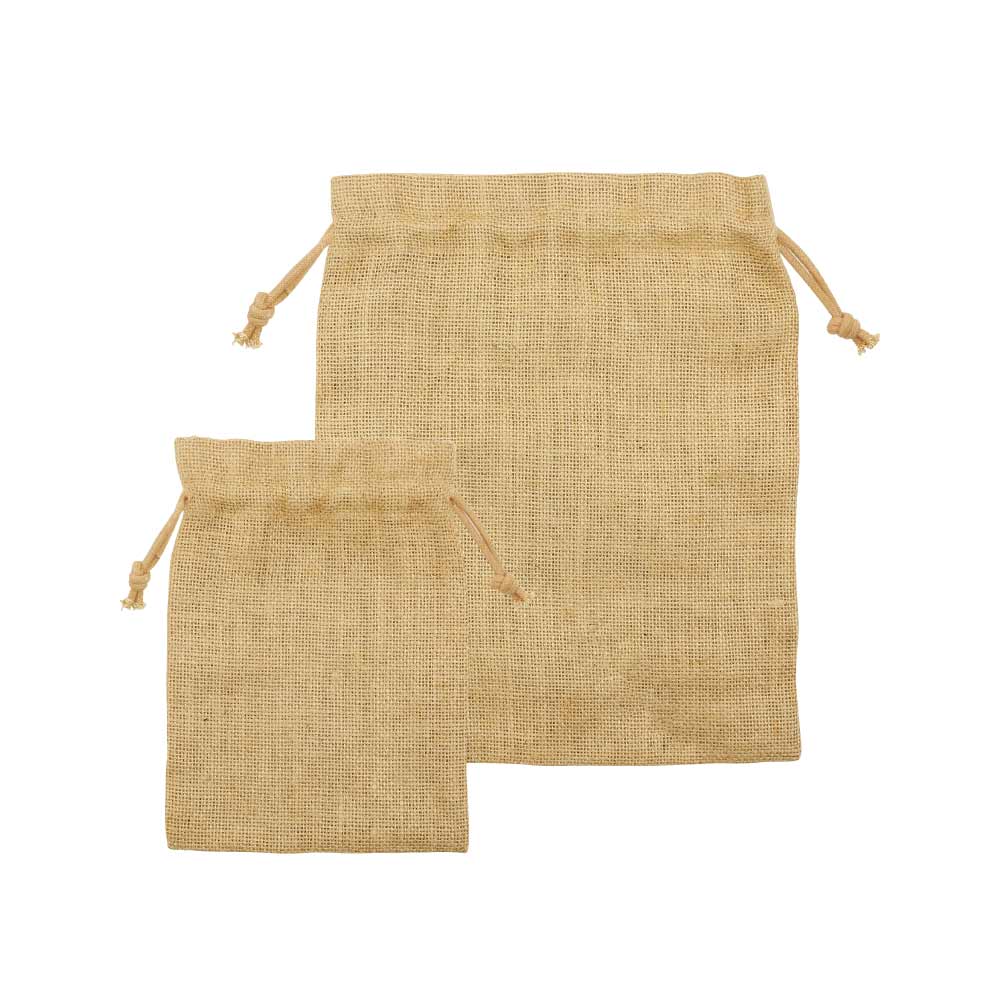Jute Drawstring Pouches in A4 and A5 Size - Image 2