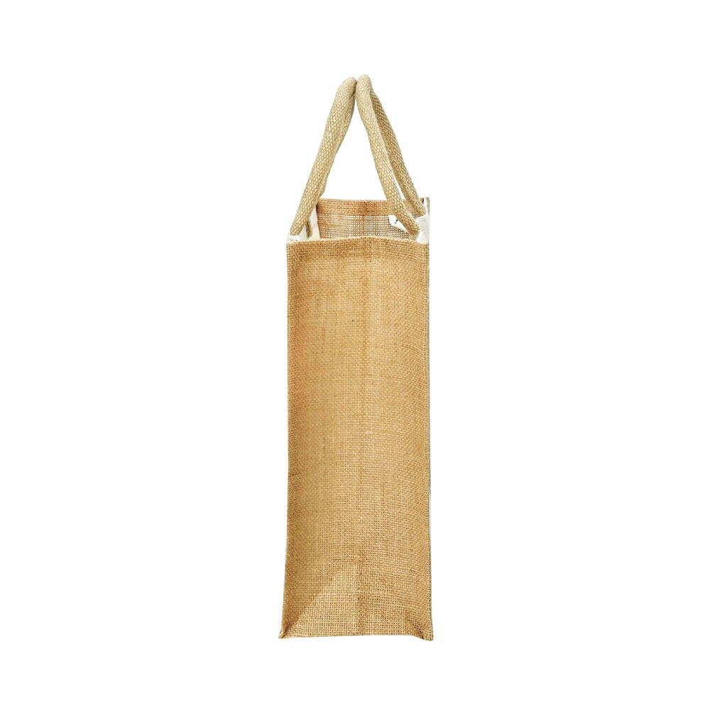 Laminated Cotton Bags with Natural Jute Gusset 10 Oz - Image 4