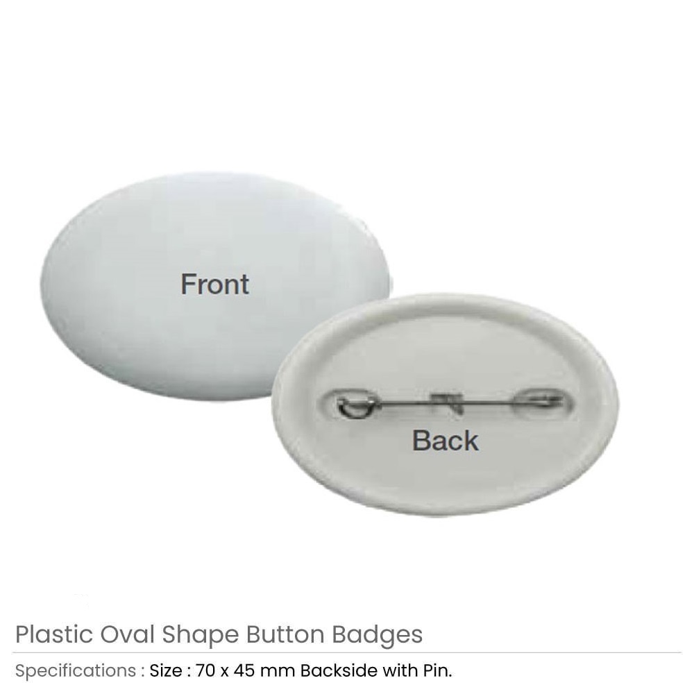 Oval Button Badges - Image 3