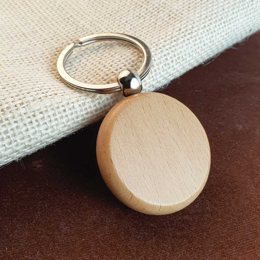 Round Wooden Keychains - Image 3