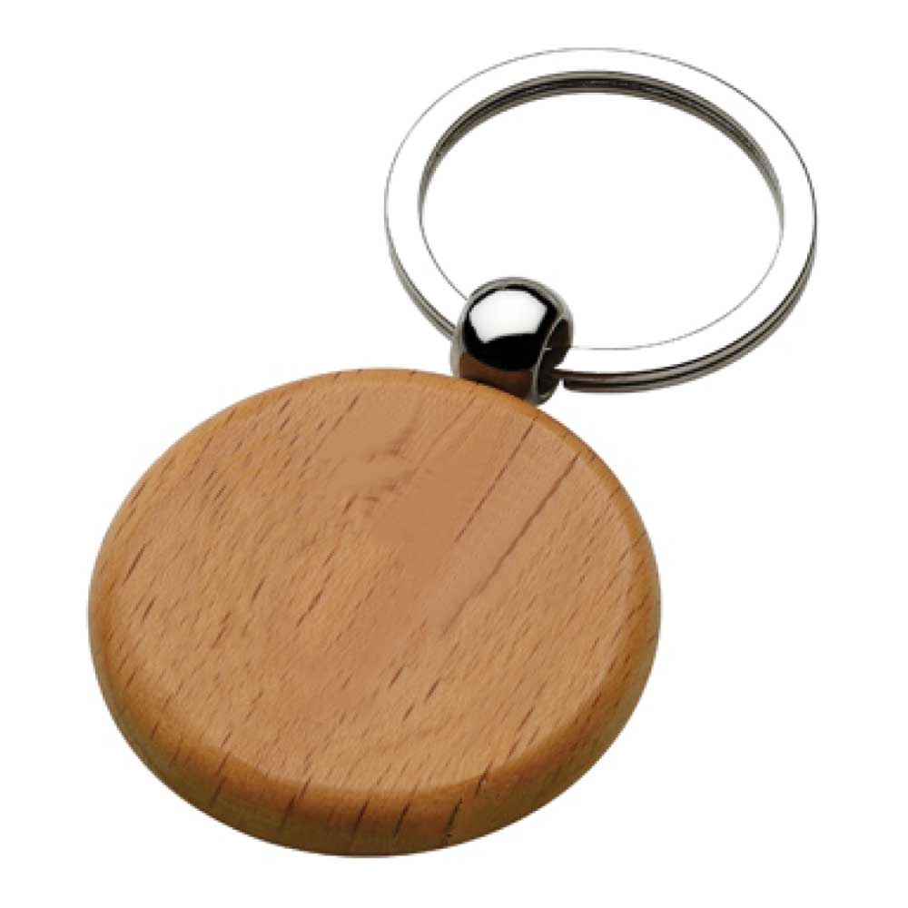 Round Wooden Keychains - Image 2