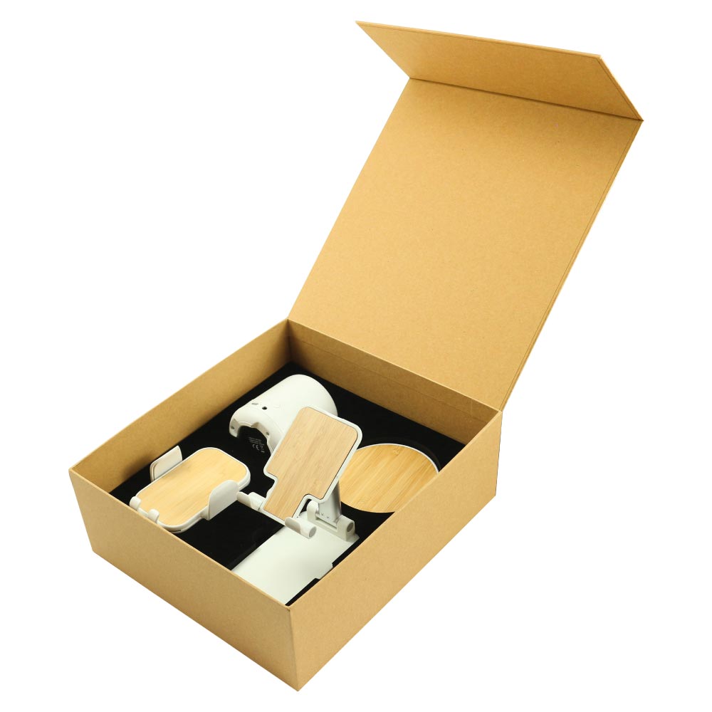 Promotional Tech Gift Sets with Brown Cardboard Gift Box - Image 3