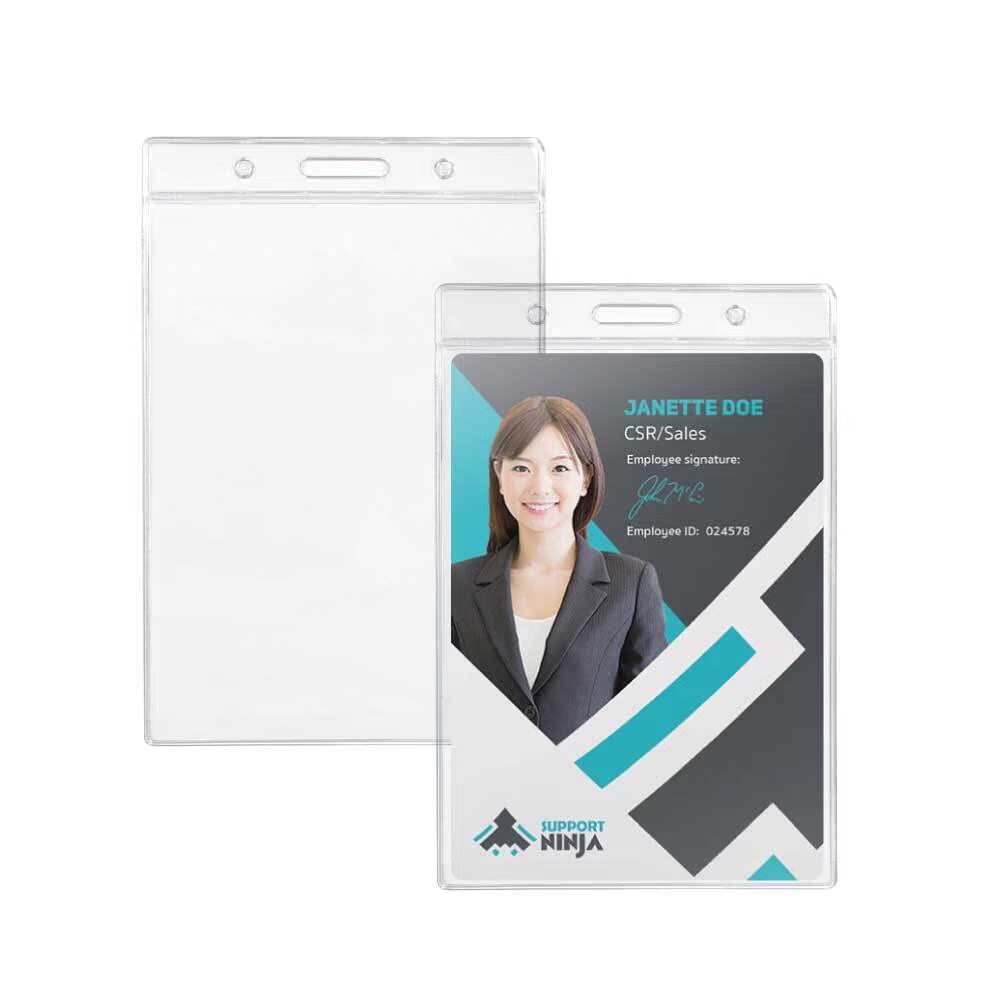 Clear Plastic ID Card Holder - Image 2