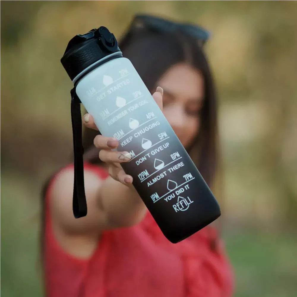 Motivational Time Marked Water Bottles 1000ml - Image 5