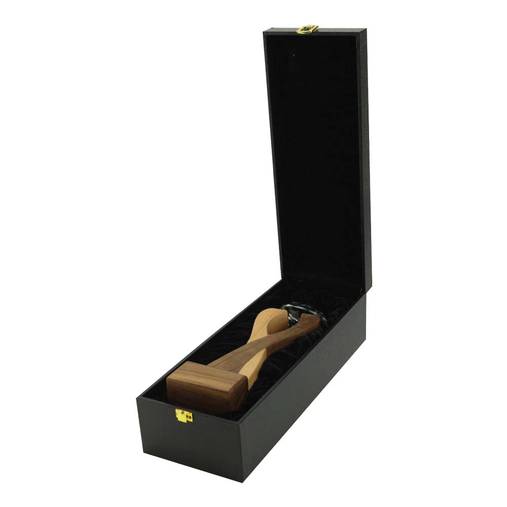 Wooden Trophy with Diamond shape Crystal on Top - Image 4