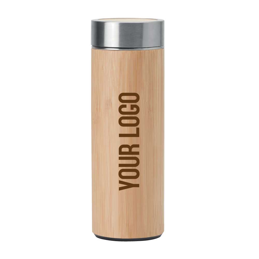 Stainless Steel Bamboo Flask - Image 3