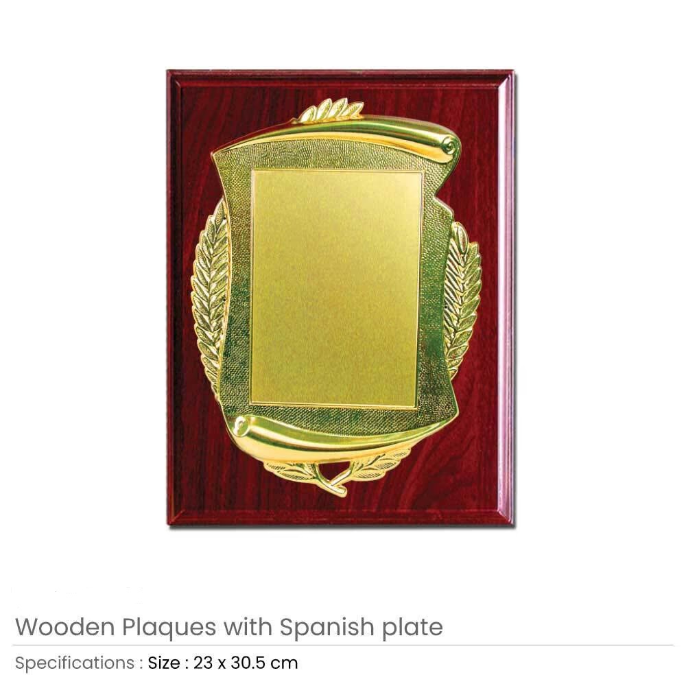 Wooden Plaques with Spanish Plate - Image 4