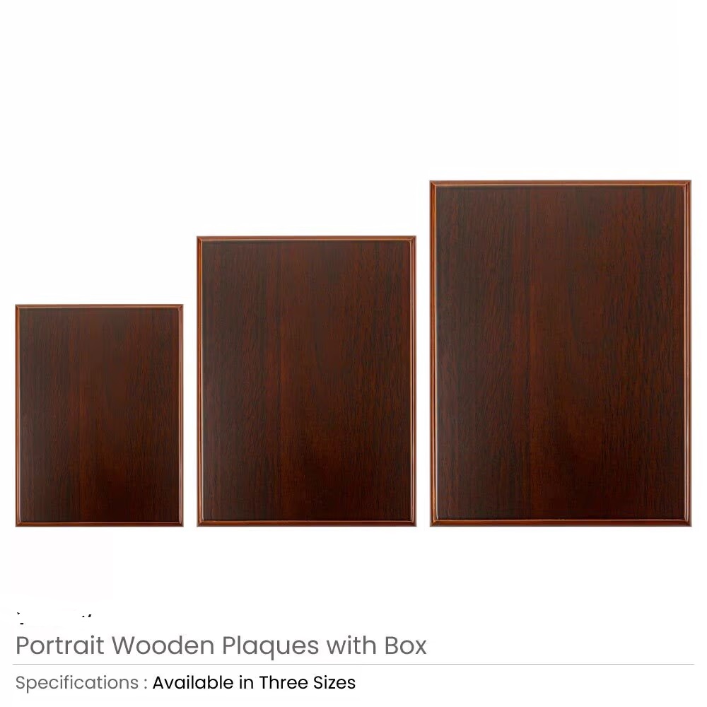 Portrait Wooden Plaques with Box