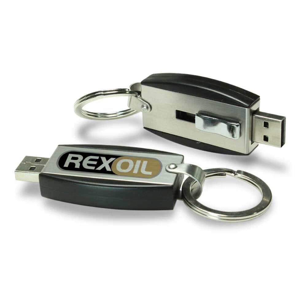 Slide Button USB with Key Holder - Image 3