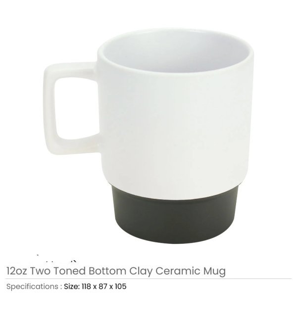Ceramic Mugs with Bottom Clay in 12 Oz, Matte Finish - Image 8