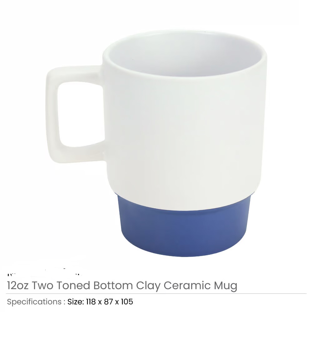 Ceramic Mugs with Bottom Clay in 12 Oz, Matte Finish - Image 5