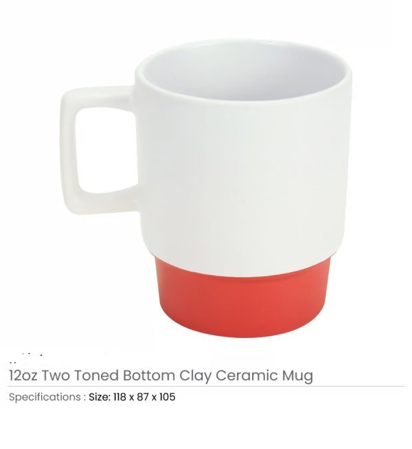 Ceramic Mugs with Bottom Clay in 12 Oz, Matte Finish - Image 2