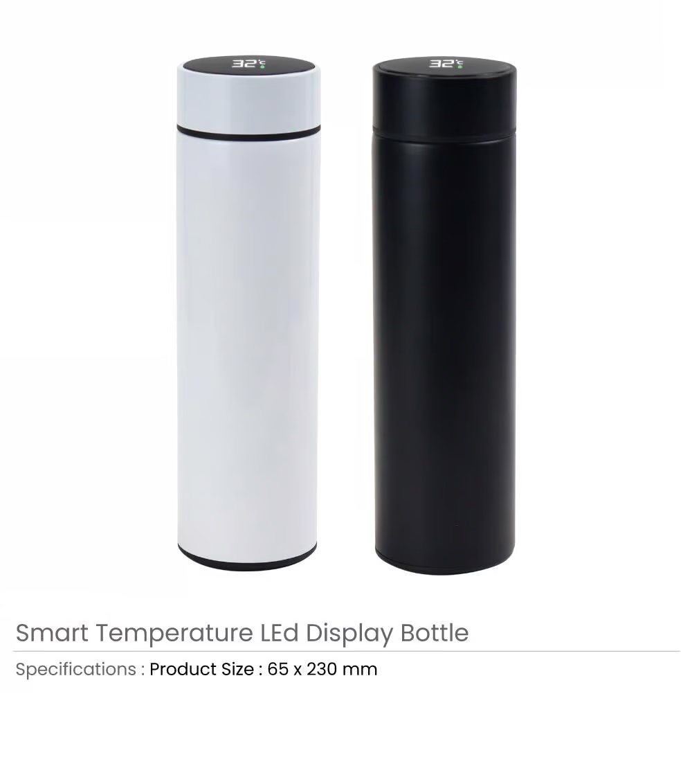 Double Wall Bottles with Temperature Display 500ml