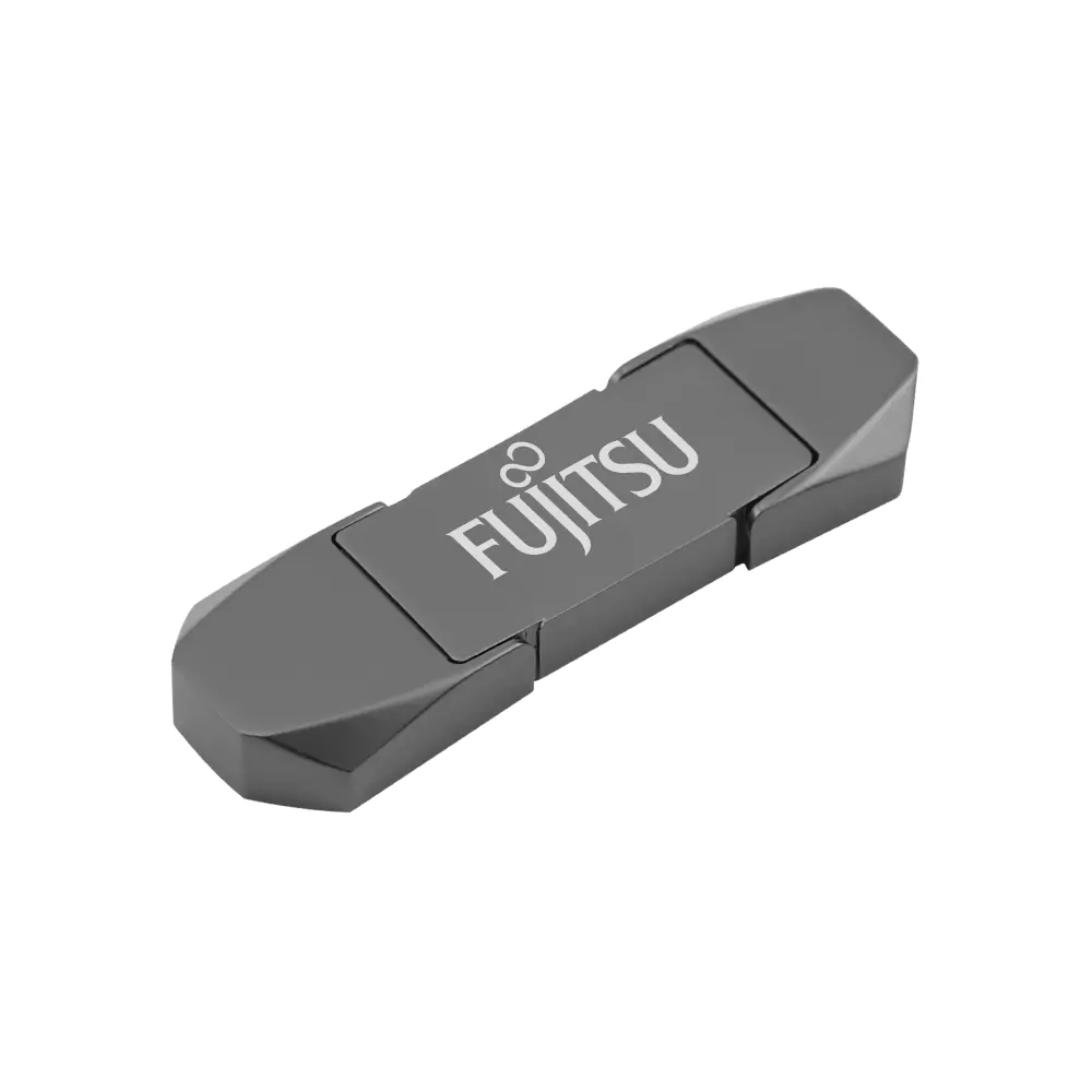 OTG USB Flip in Gun Metal 32GB V. 3.0 Type C Flip Magnetic Cap - Image 3