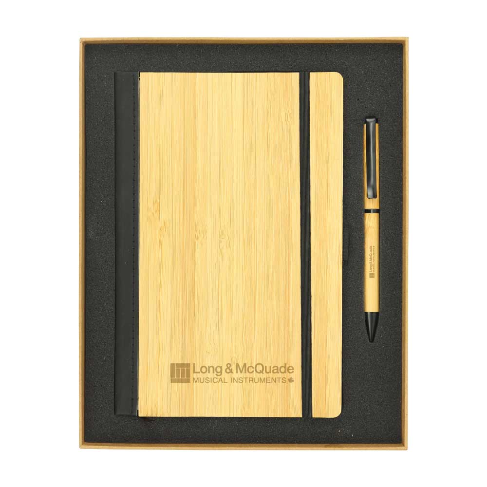 Bamboo Journal Set with A5 Size Notebook and Pen - Image 2